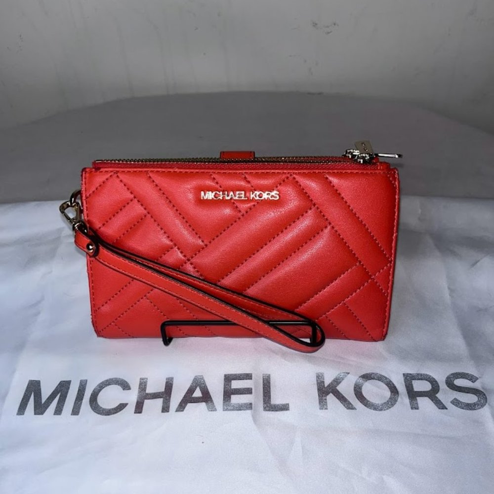 Michael Kors Red/Orange Wristlet Wallet